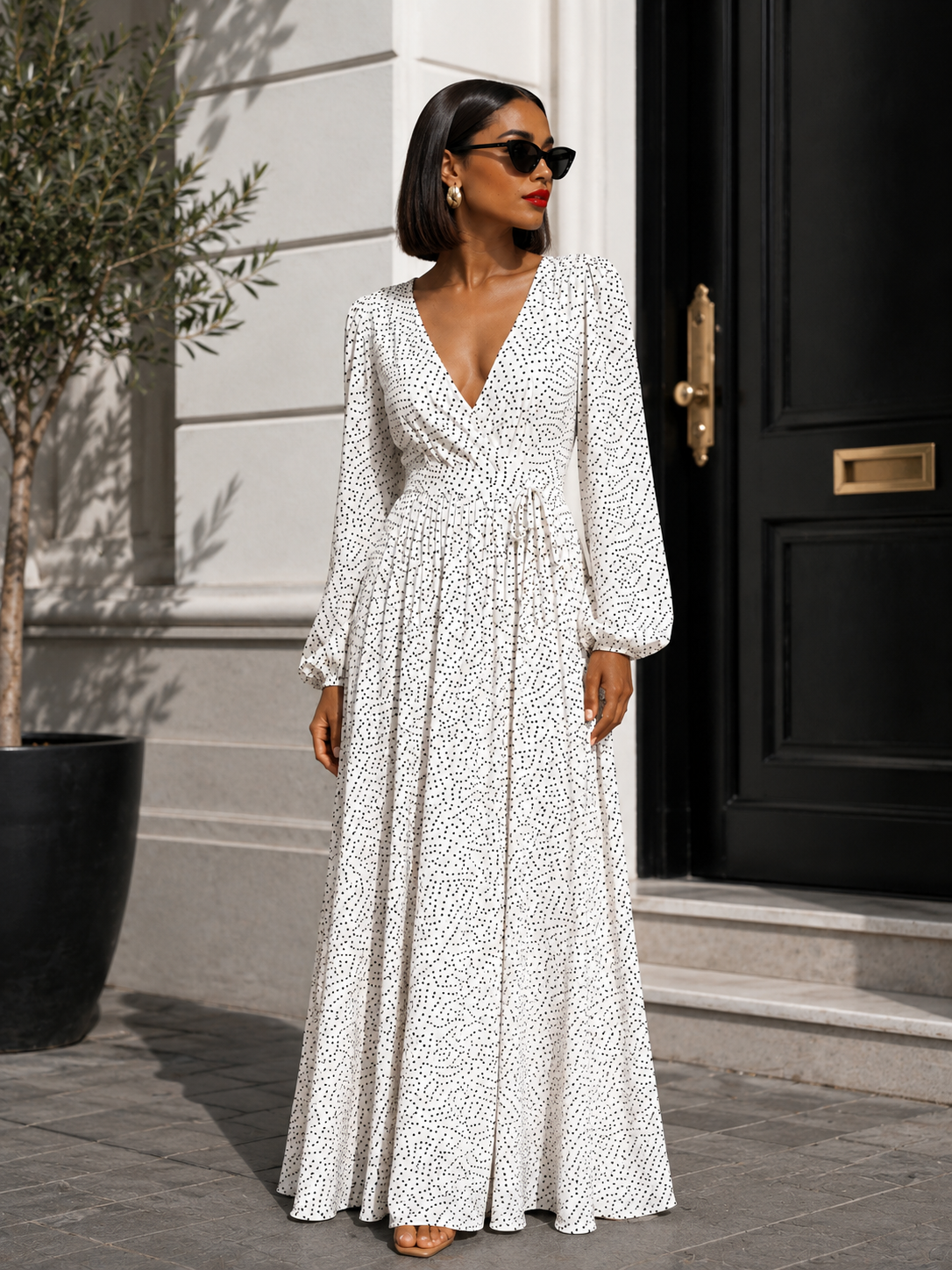 Polkadot dream maxi dress