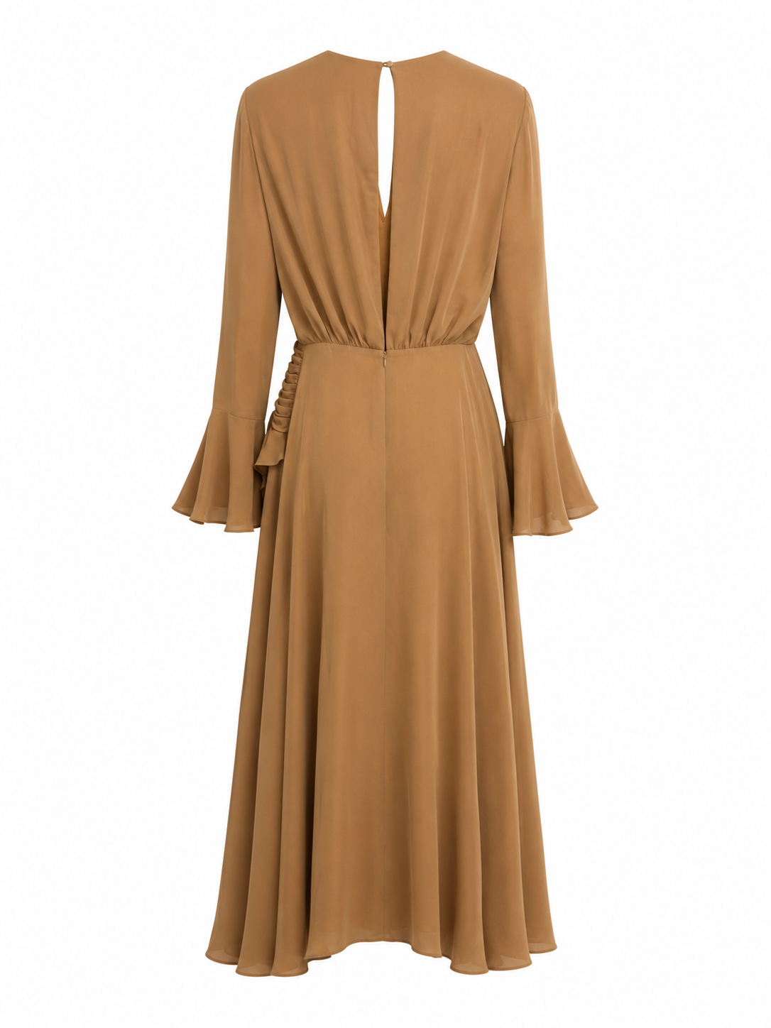 Fame & Partners draped ruffle Maxi Dress
