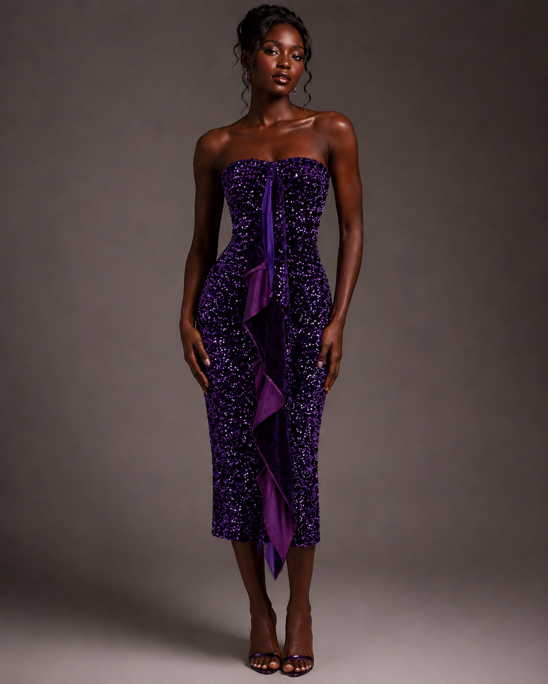 Bjuku DIY sequin strapless dress