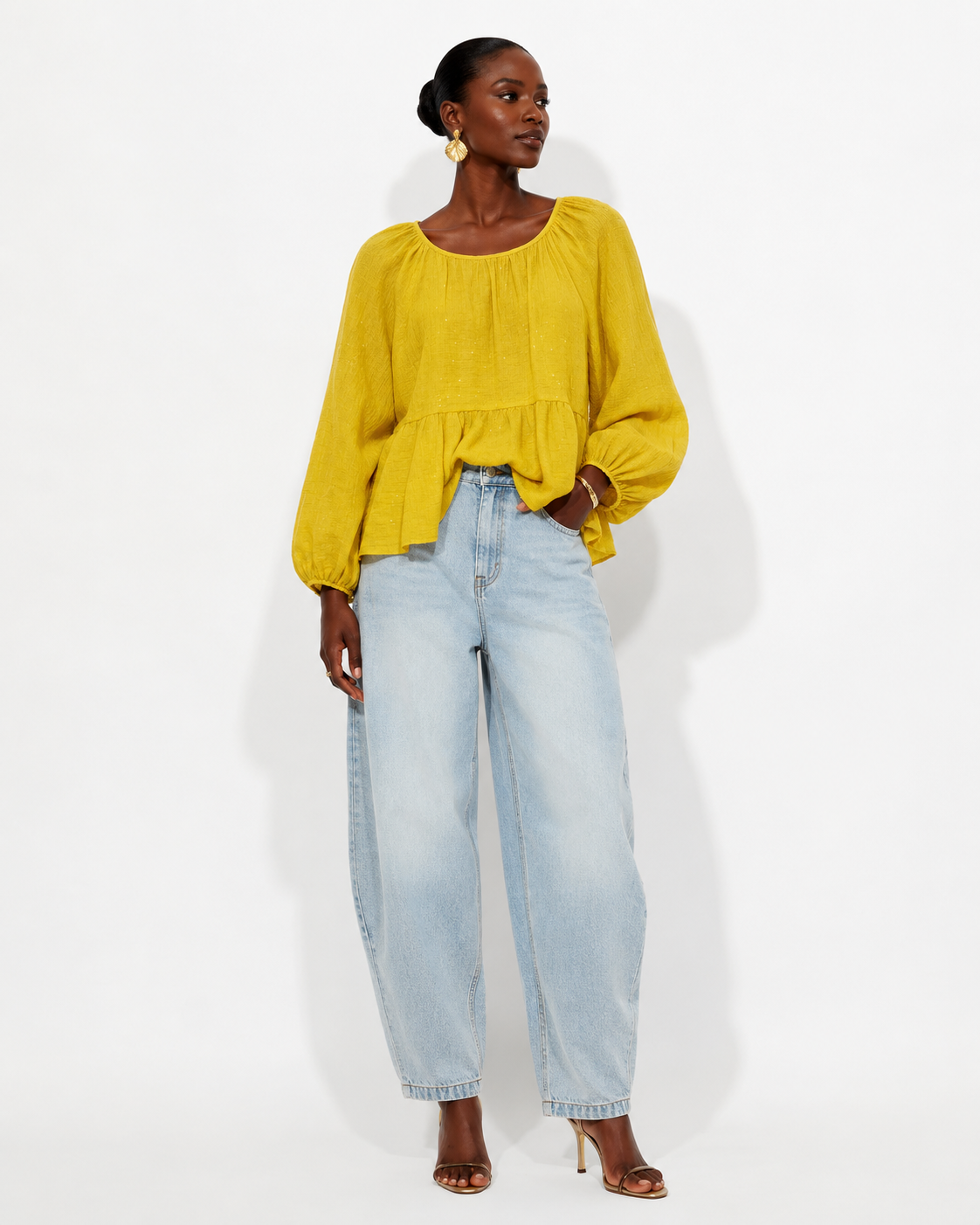 Zara Textured Smock top