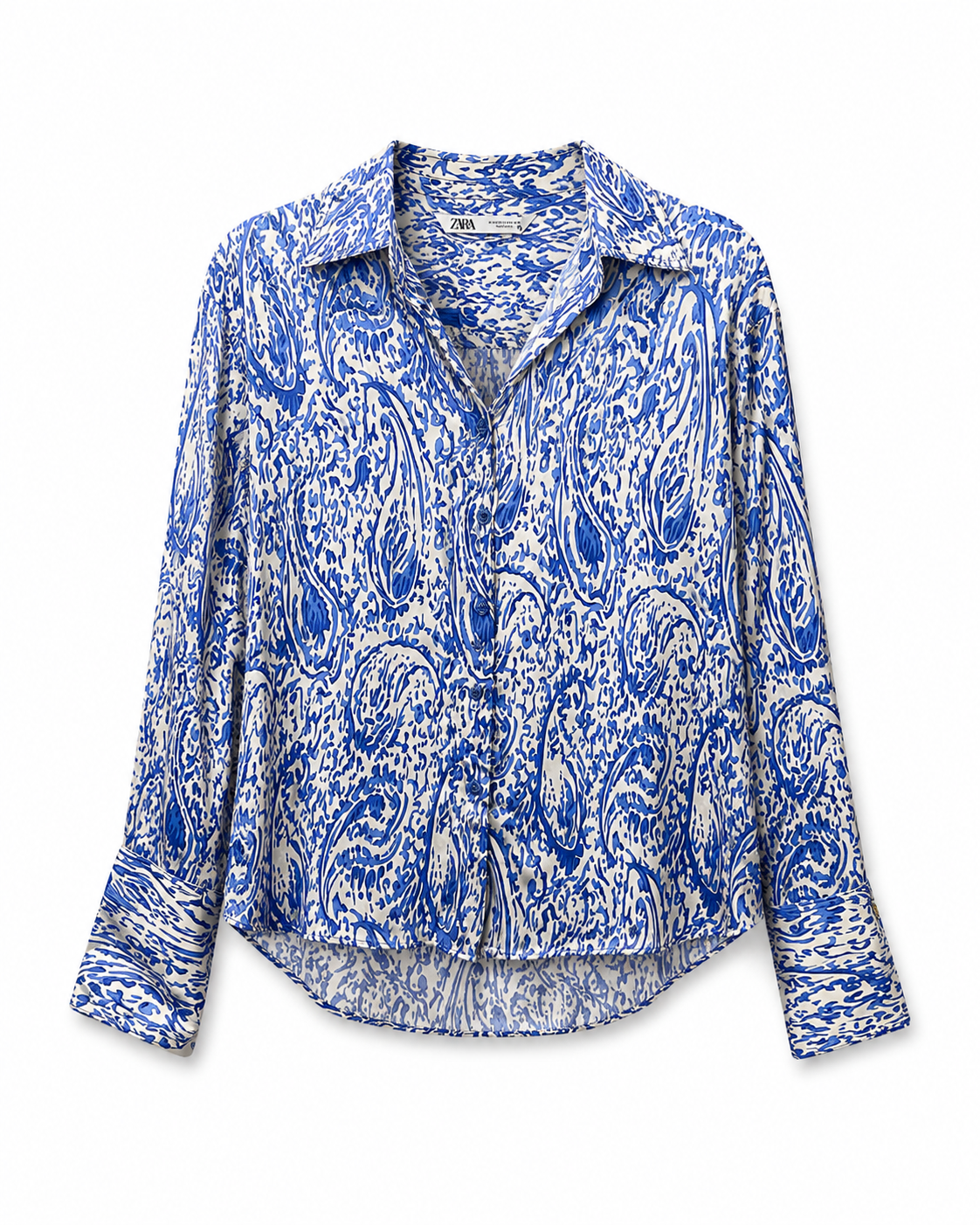 Zara Blue Paisley Shirt