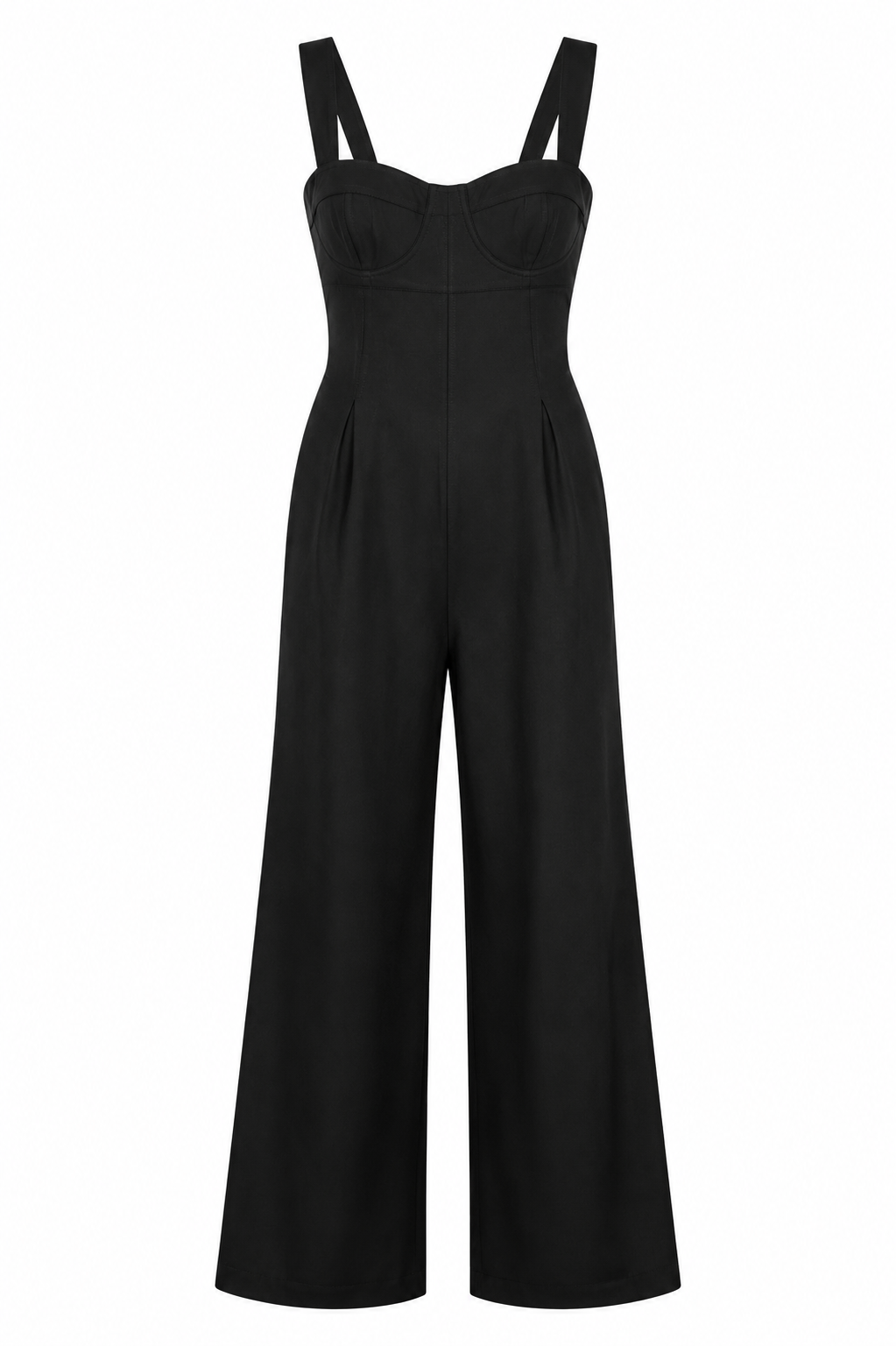 BLACK ZARA LINEN JUMPSUIT