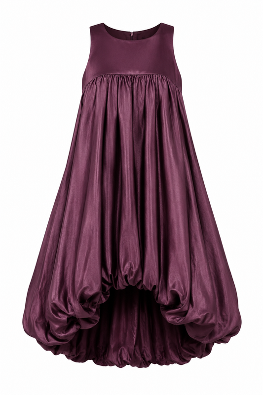 PLUM BUBBLE MINI DRESS