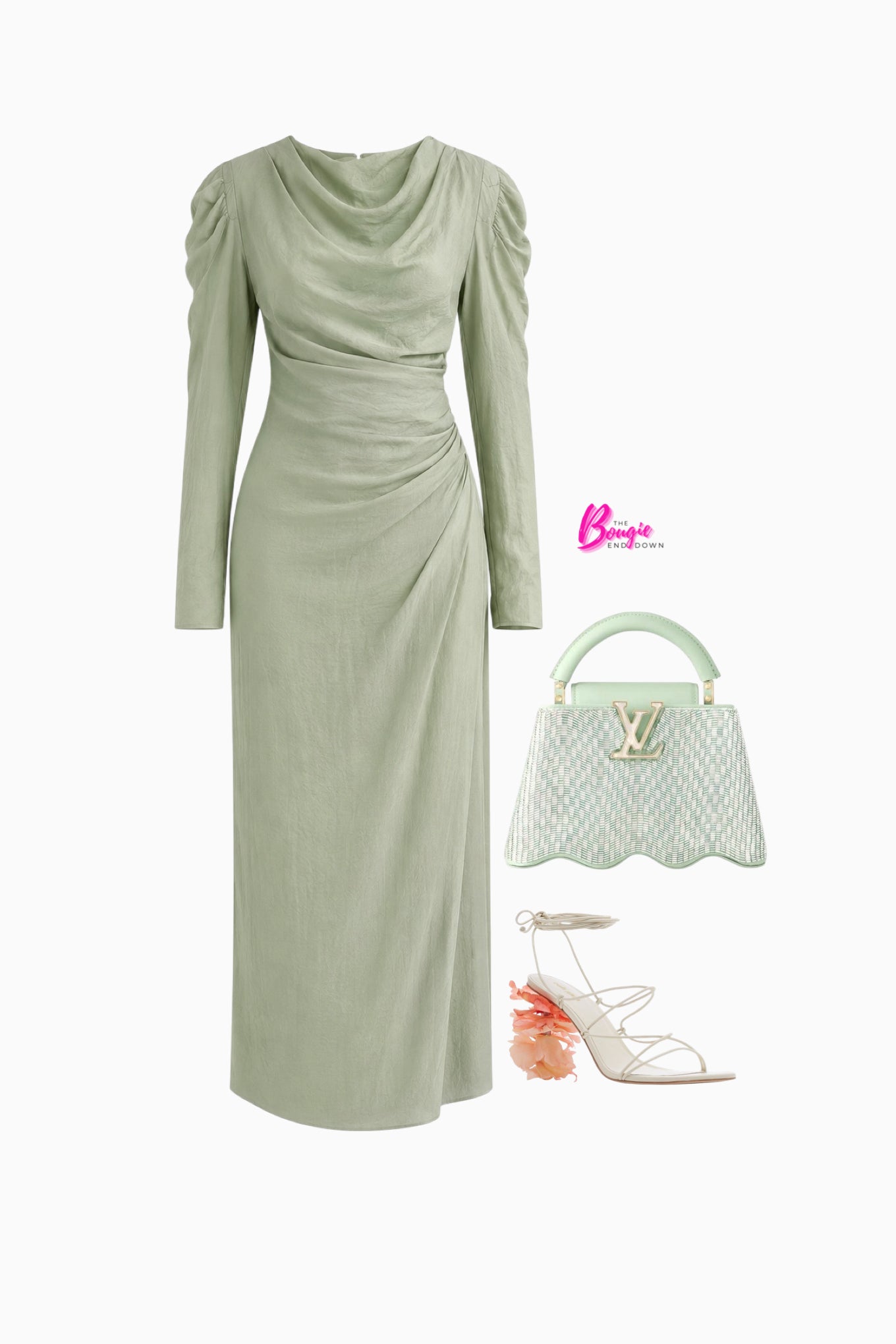 ASOS Sage Draped Midi Dress