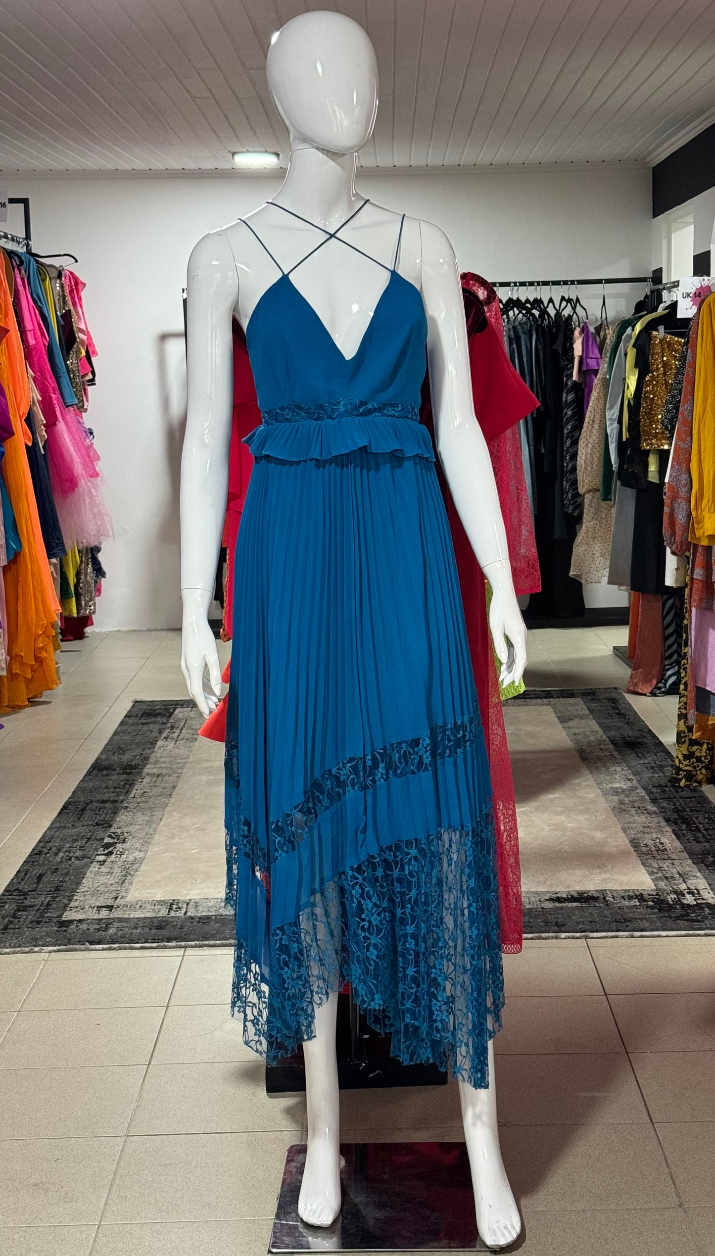 Pleated Next midi dress
