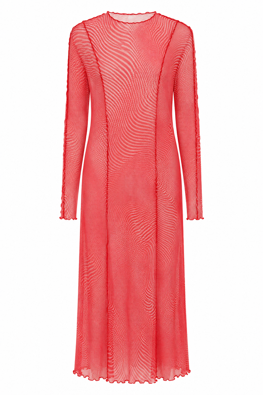 ABSTRACT MESH PRINT & OTHER STORIES MIDI DRESS