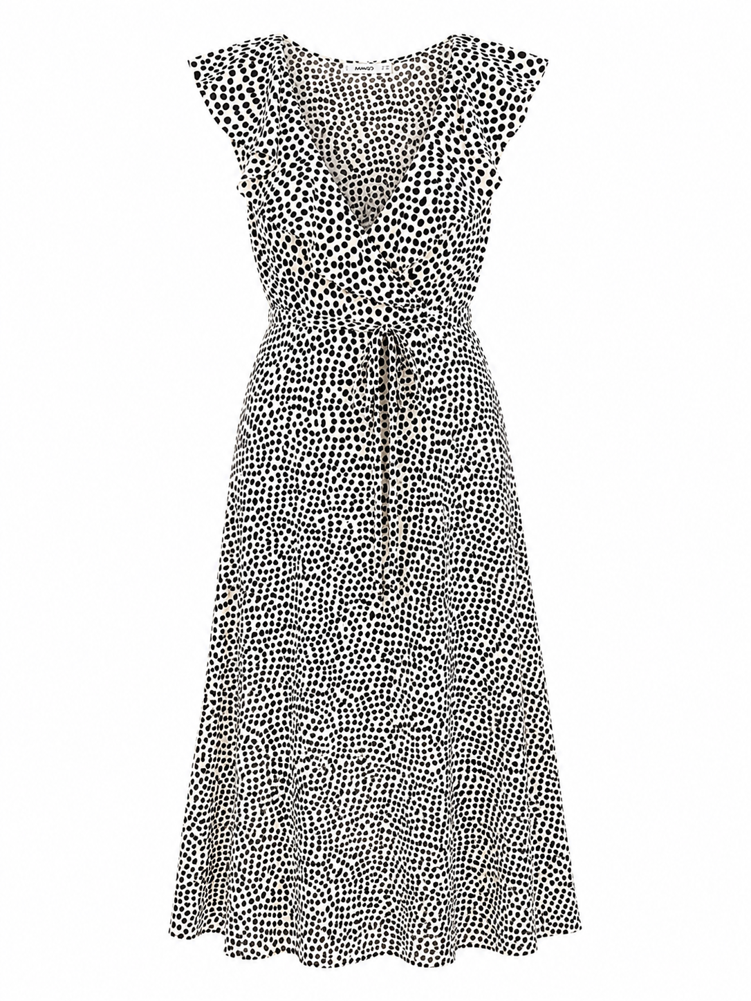Mango polkadot wrap dress