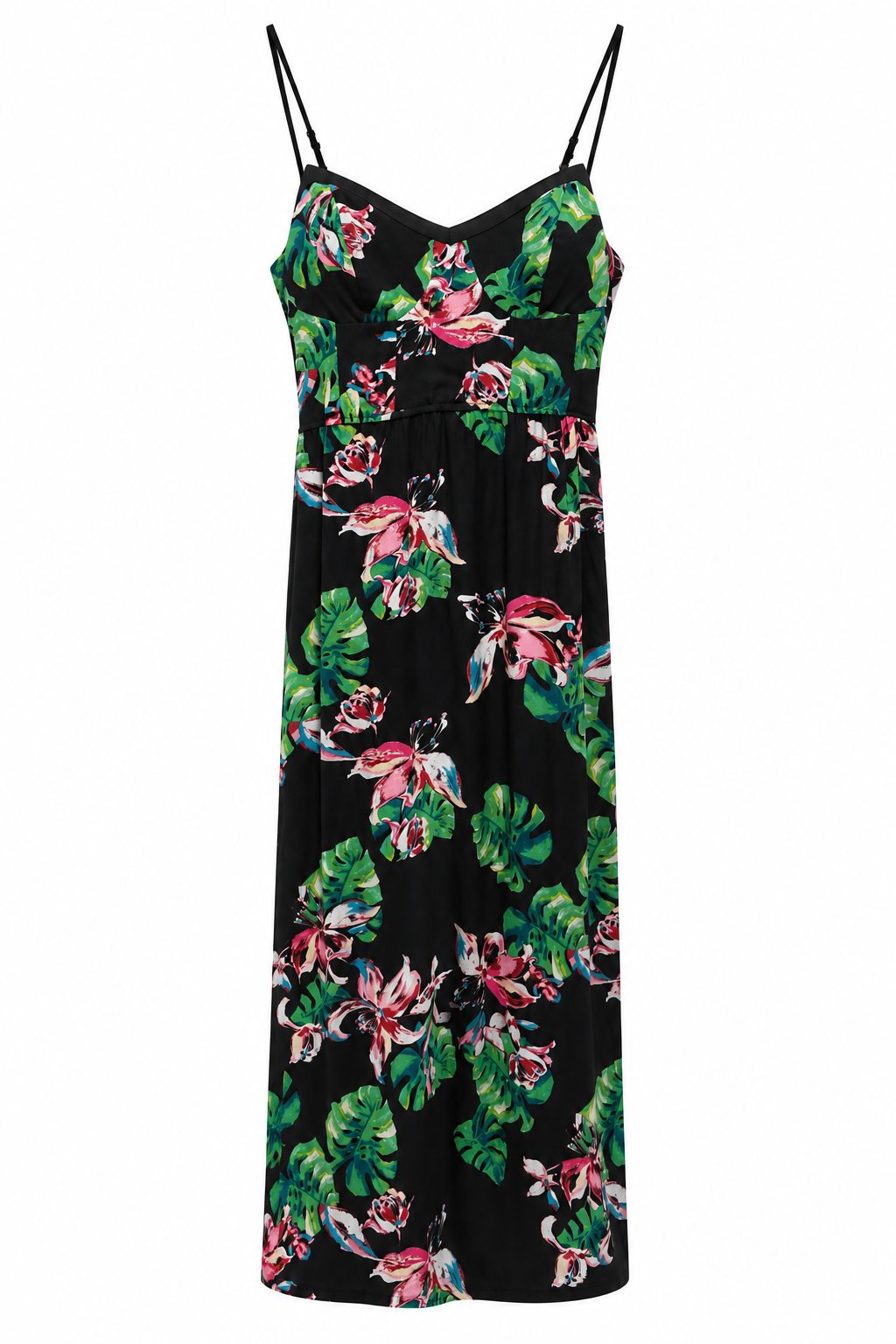 FLORAL SPAGHETTI STRAP MAXI DRESS