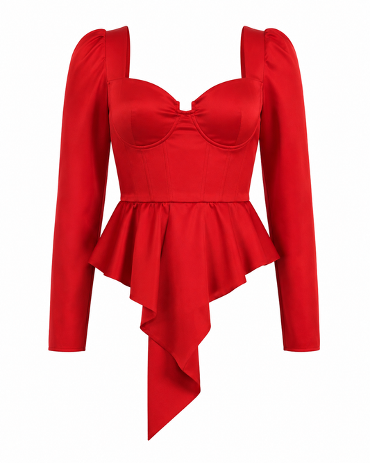 SELF PORTRAIT ASYMMETRIC DUCHESS TOP