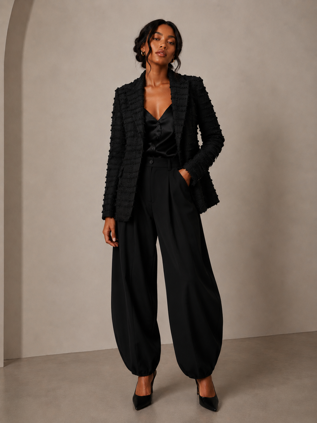 Black H&M textured blazer