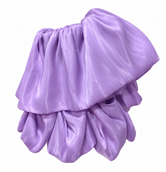 Lilac Sadia Sanusi mono strap ruffle dress