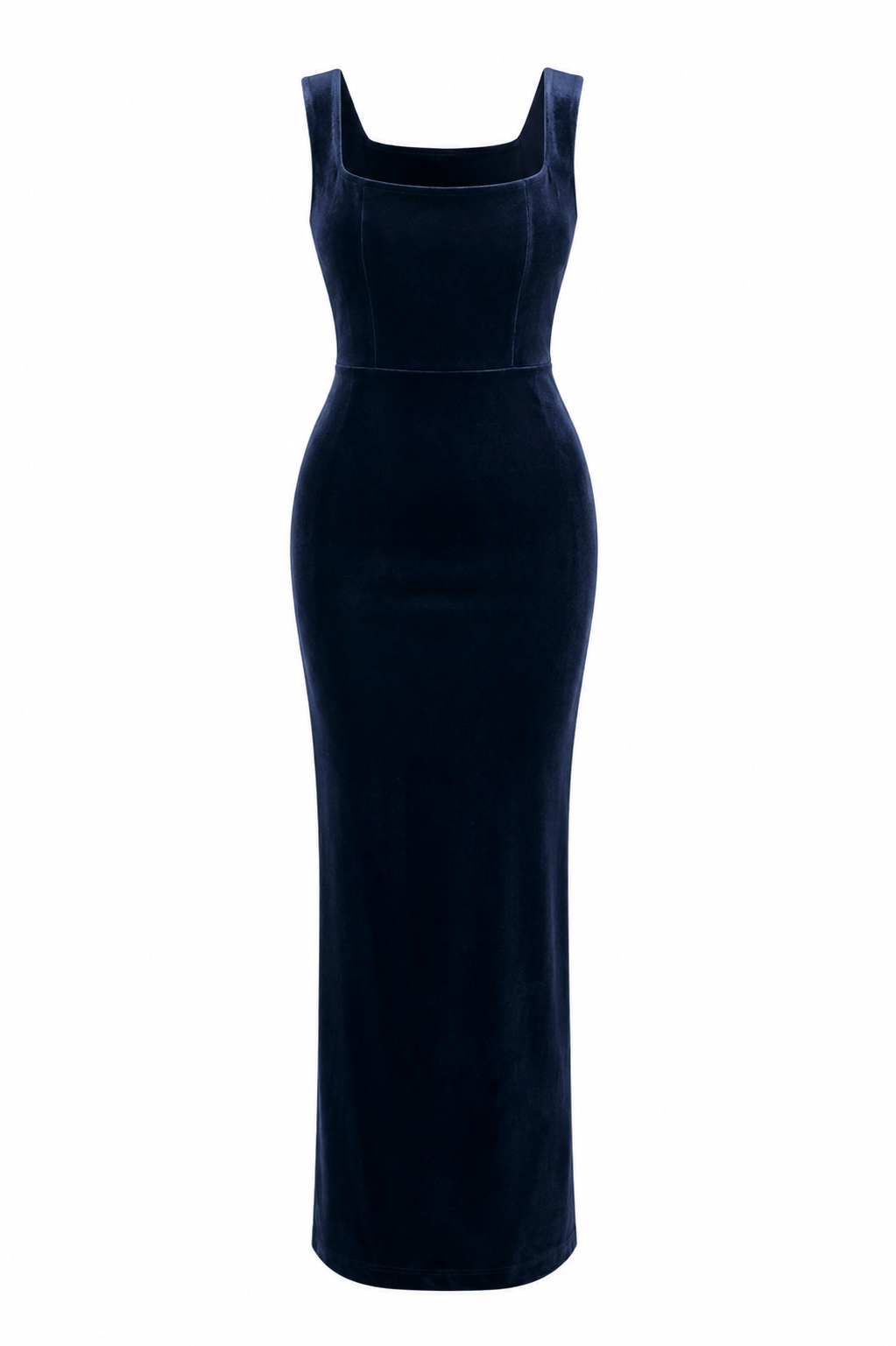 BELLO EDU VELVET STRUCTURED MAXI DRESS
