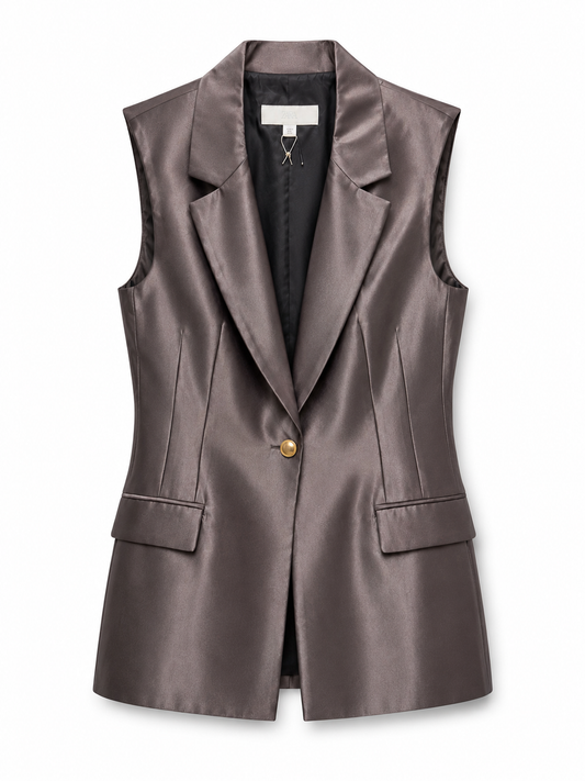 Brown Zara Sleeveless Blazer (NBW)