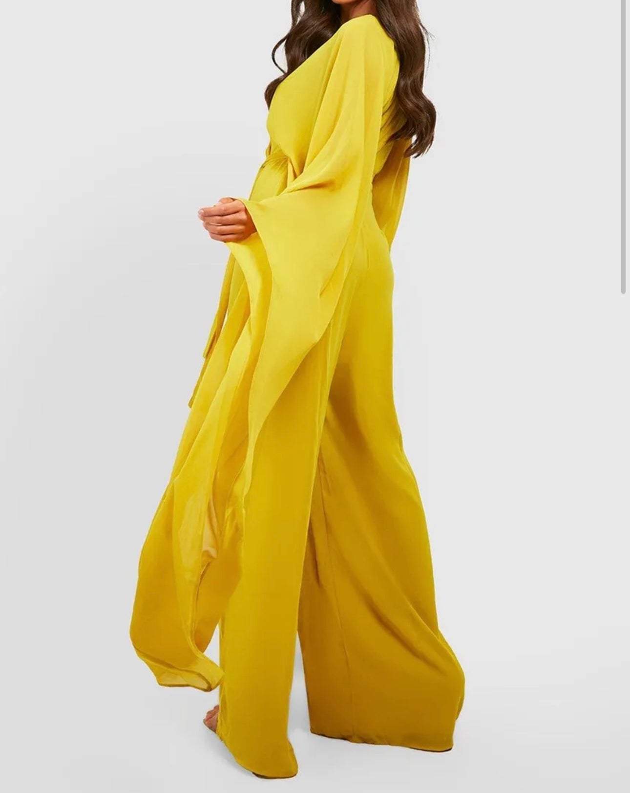 Exaggerated flare sleeve jumpsuit