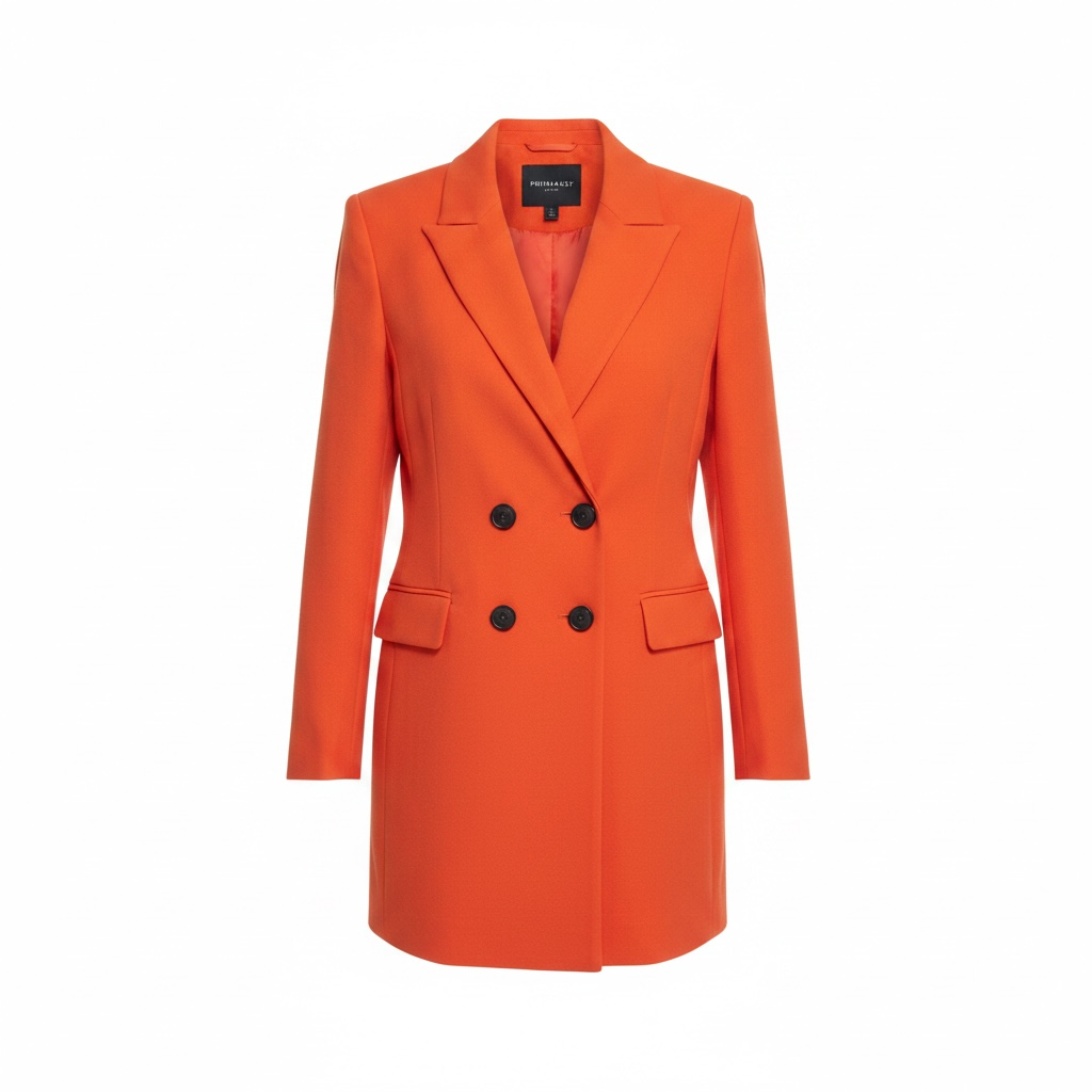 Primark Orange Longline Double-Breasted Blazer