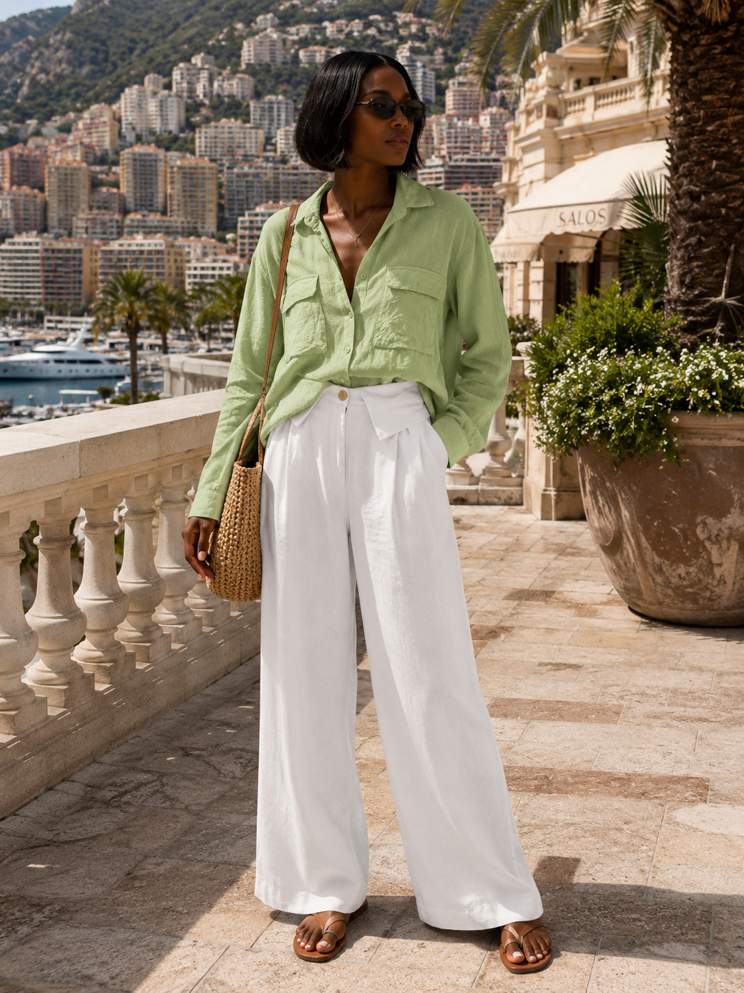 LINEN UTILITY BUTTON DOWN SHIRT