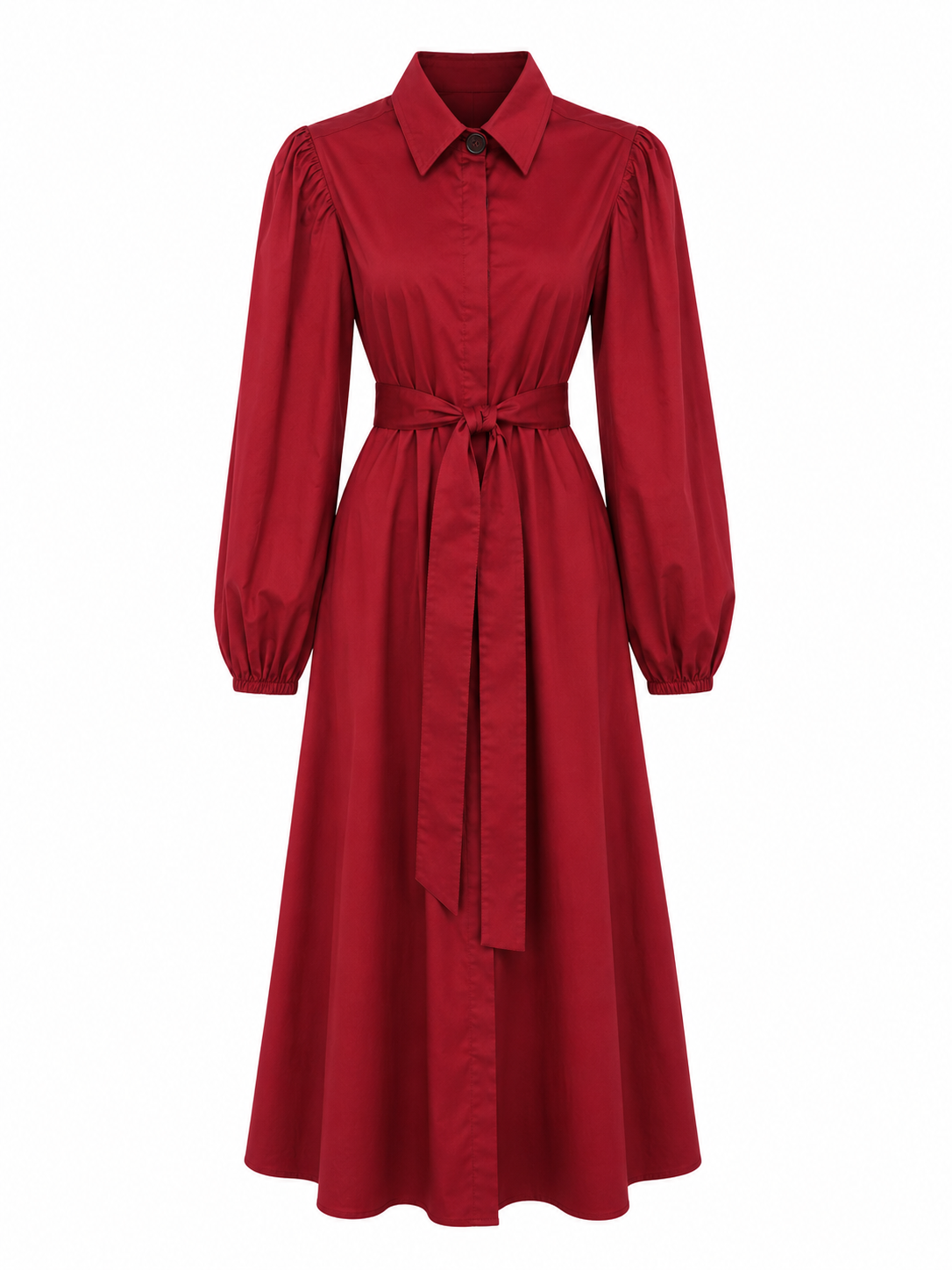 KAI COLLECTIVE LONG PUFF SLEEVE MAXI SHIRT DRESS