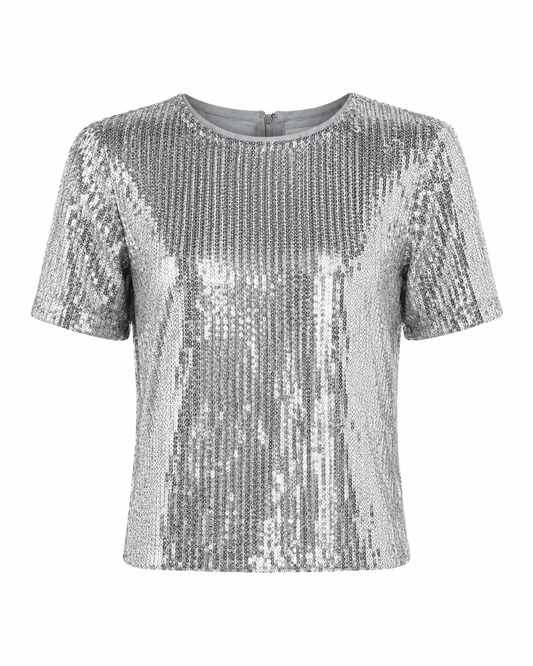 Ware Ashish silver sequin top