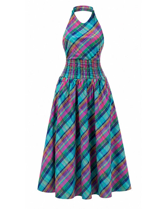 Christopher John Rogers for Target Plaid Sleeveless Bow Back Dress