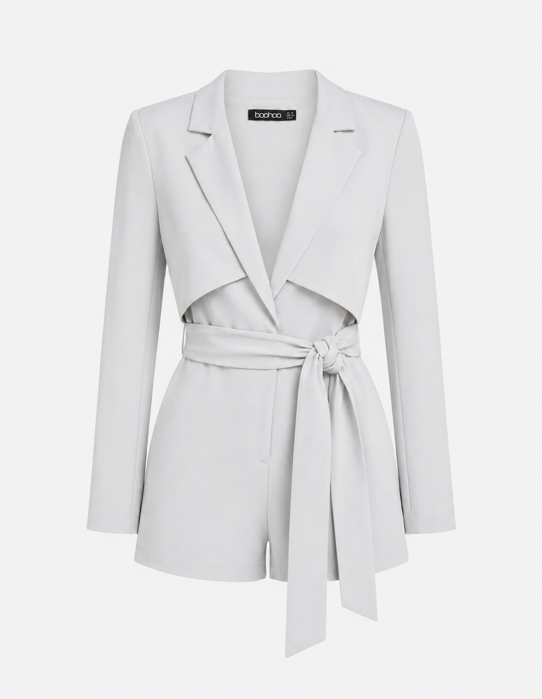Grey Boohoo tailored playsuit