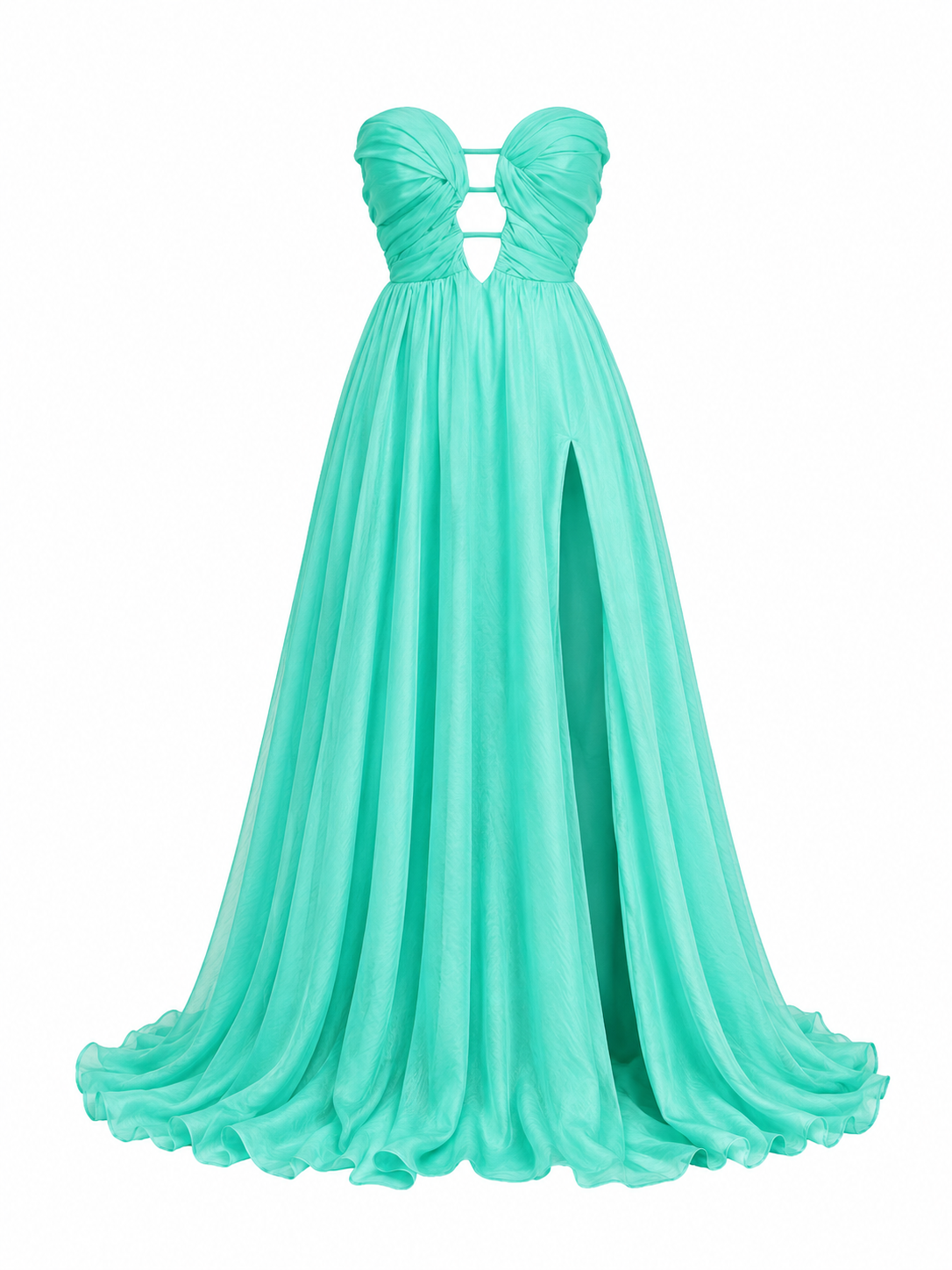 Mint green Saadia Sanusi strapless gown