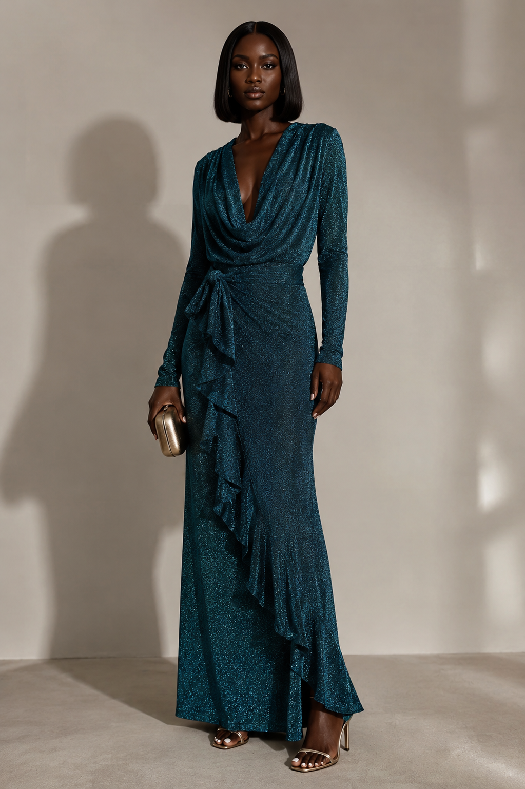 Wanni Fuga Teal Glitter Two-Piece Set