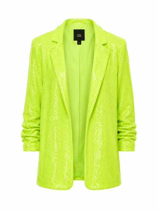 River Island Neon Sequin Blazer