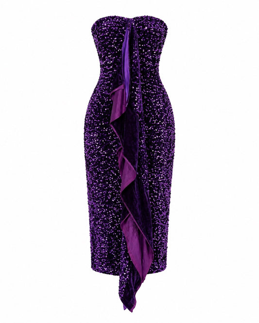 Bjuku DIY sequin strapless dress