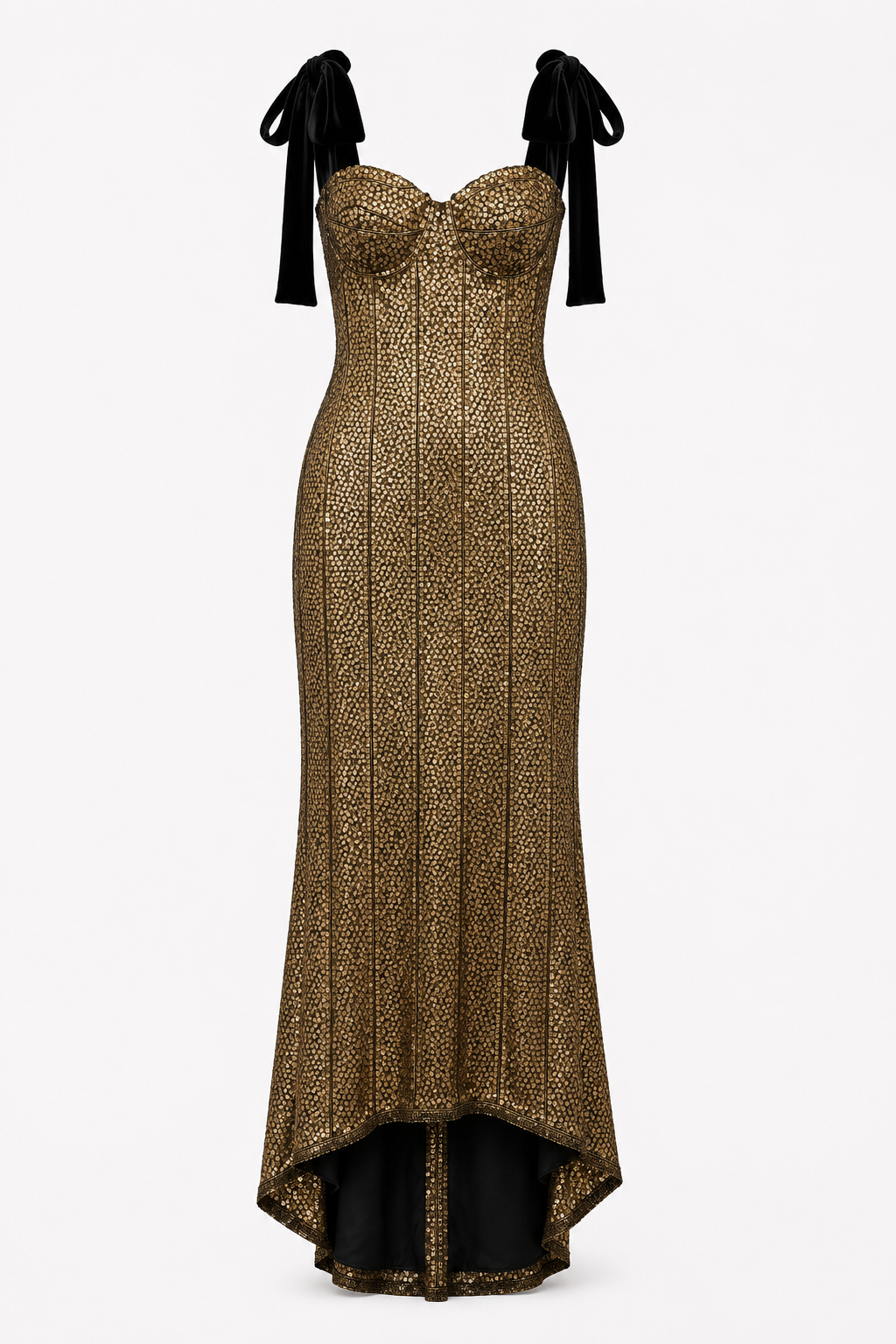 Midnight Gold sequin gown