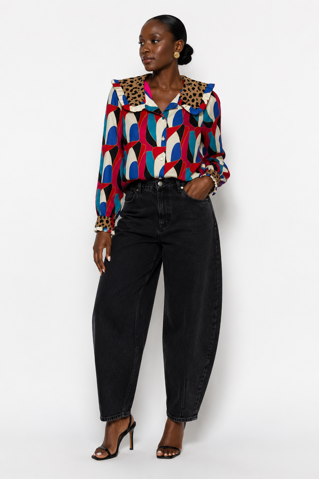 Never Fully Dressed Abstract Print Blouse