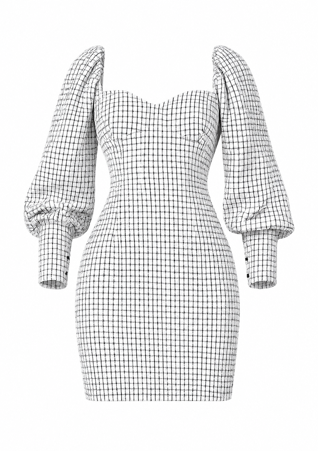 ASOS Bouclé Puff Sleeve Mini Dress