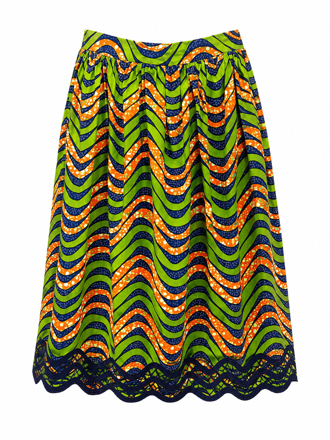 Christie Brown African print midi skirt