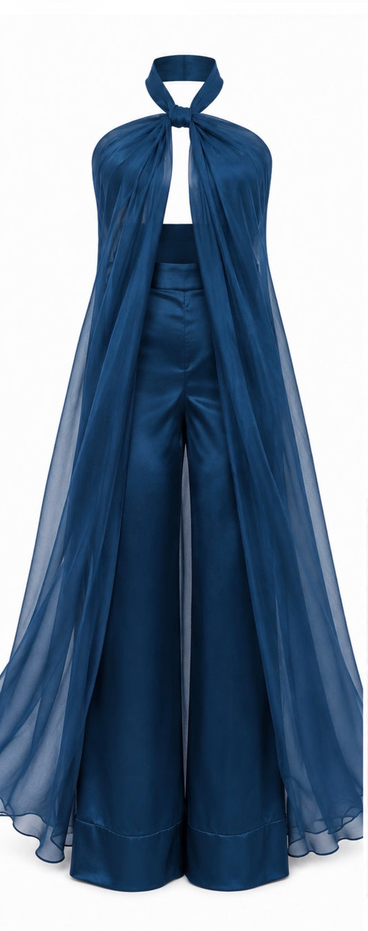 TEAL BARKERSWOODE SILK & CHIFFON CO-ORD