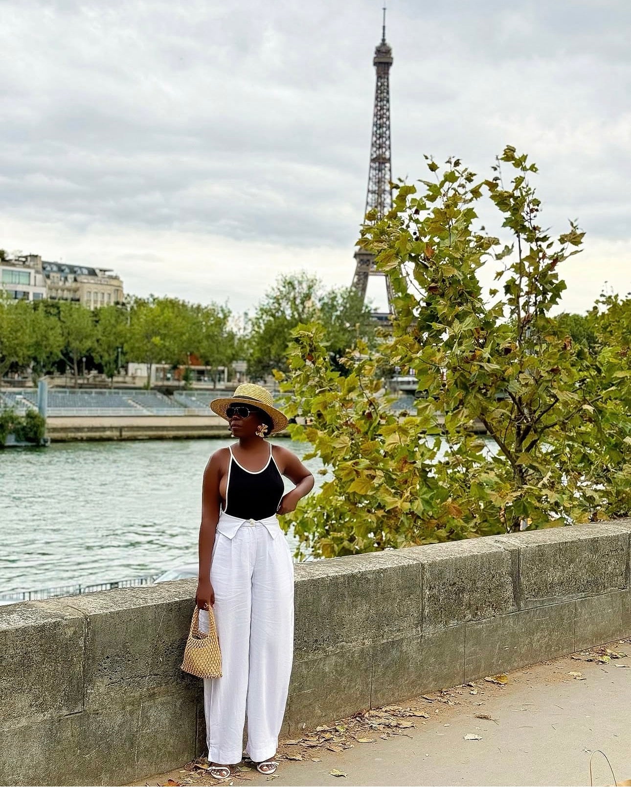 WHITE LINEN BARKERSWOODE TROUSERS