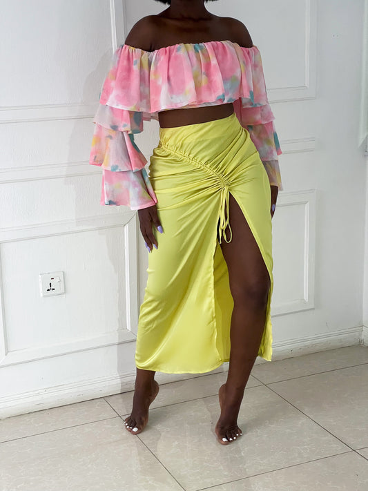 Missguided maxi skirt with thigh high slit