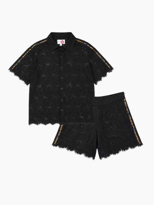 BLACK B'VENAJ LACE CO-ORD SET