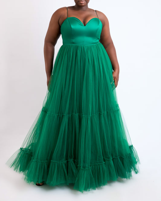 Dramatic tulle gown