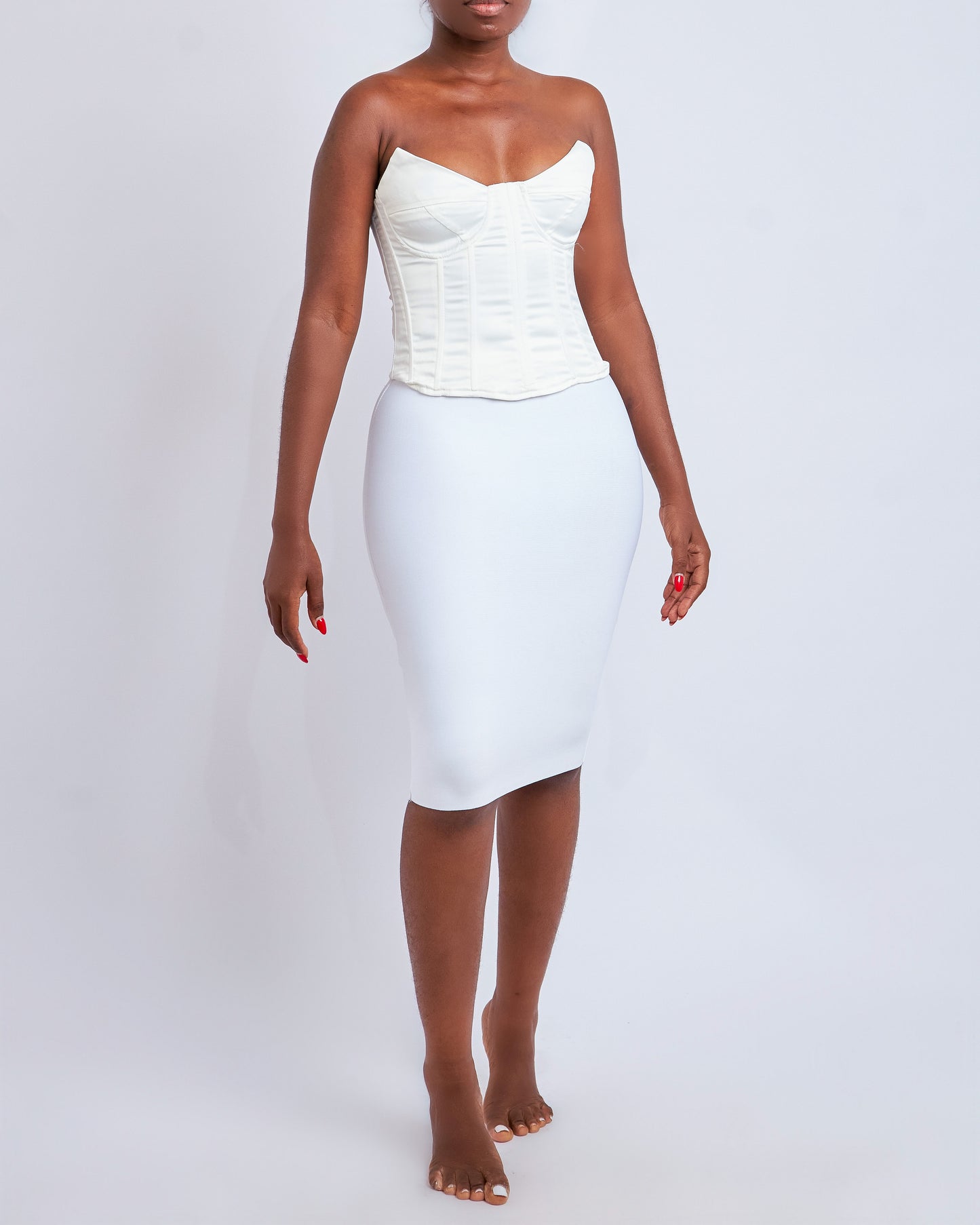 White satin corset - NBW