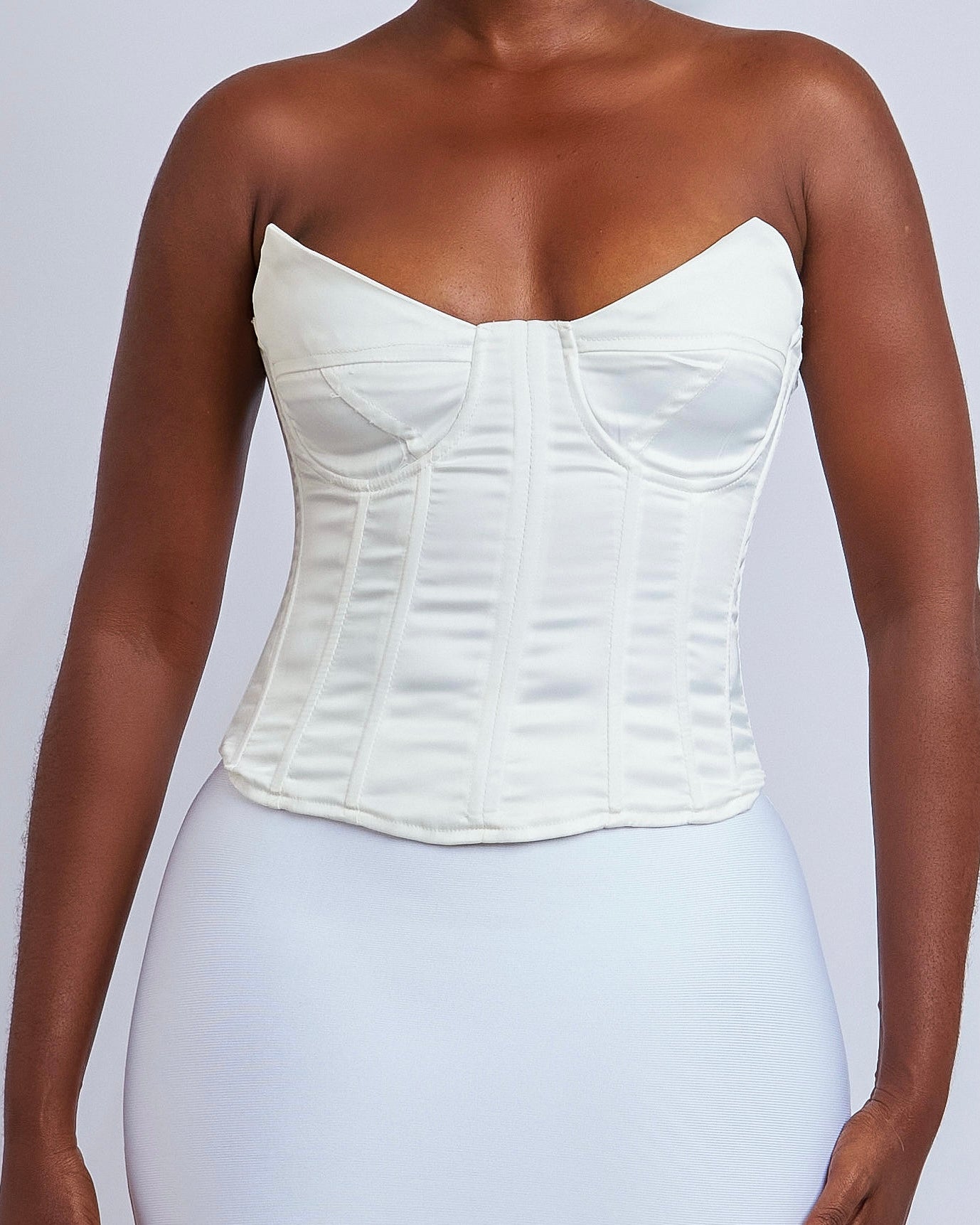 White satin corset - NBW