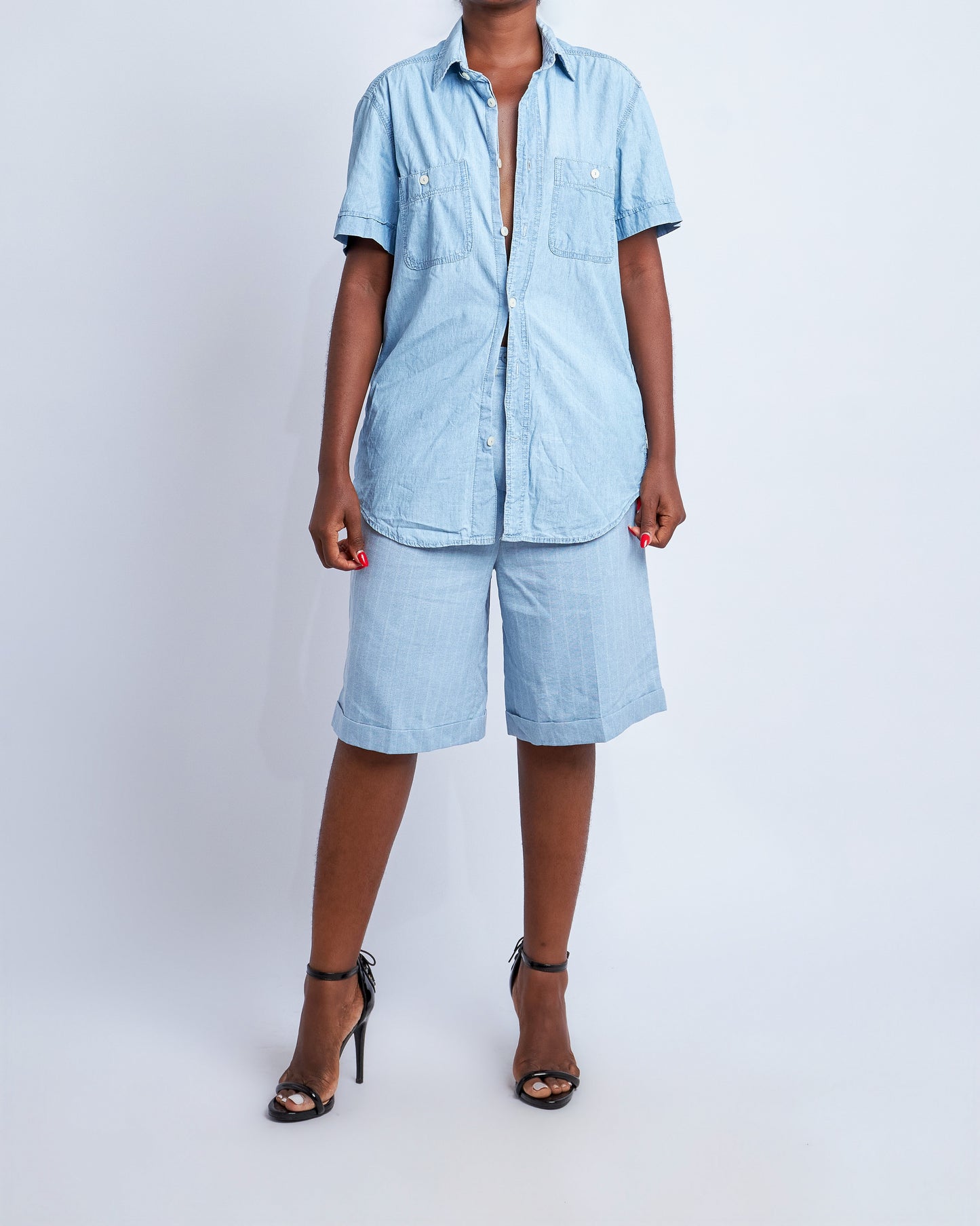 Light wash denim shirt
