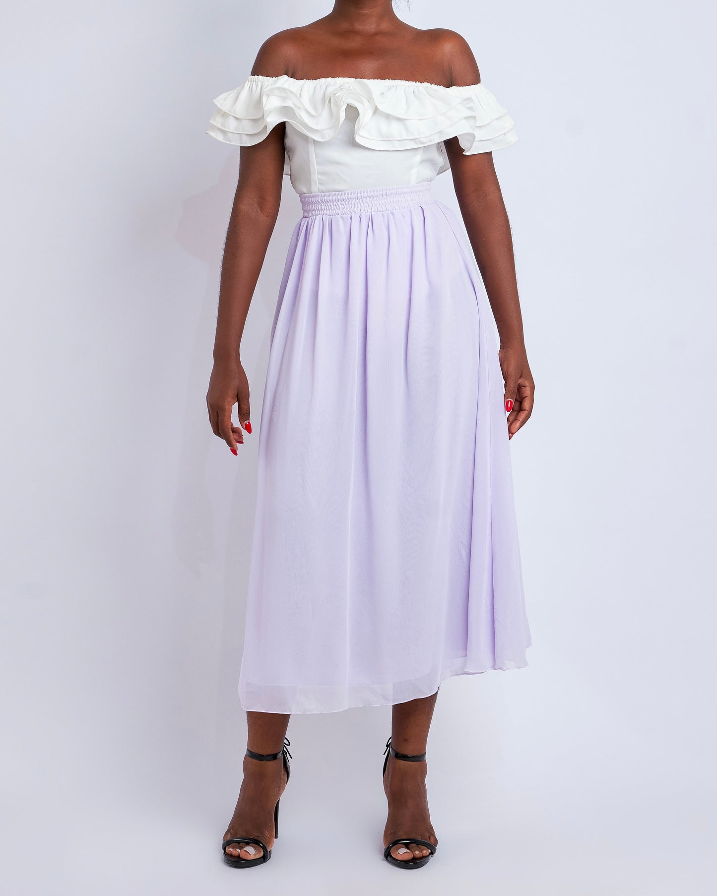Off-shoulder dramatic ruffle top - NBW