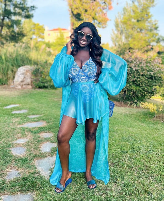 Barkers-woode kimono and shorts set