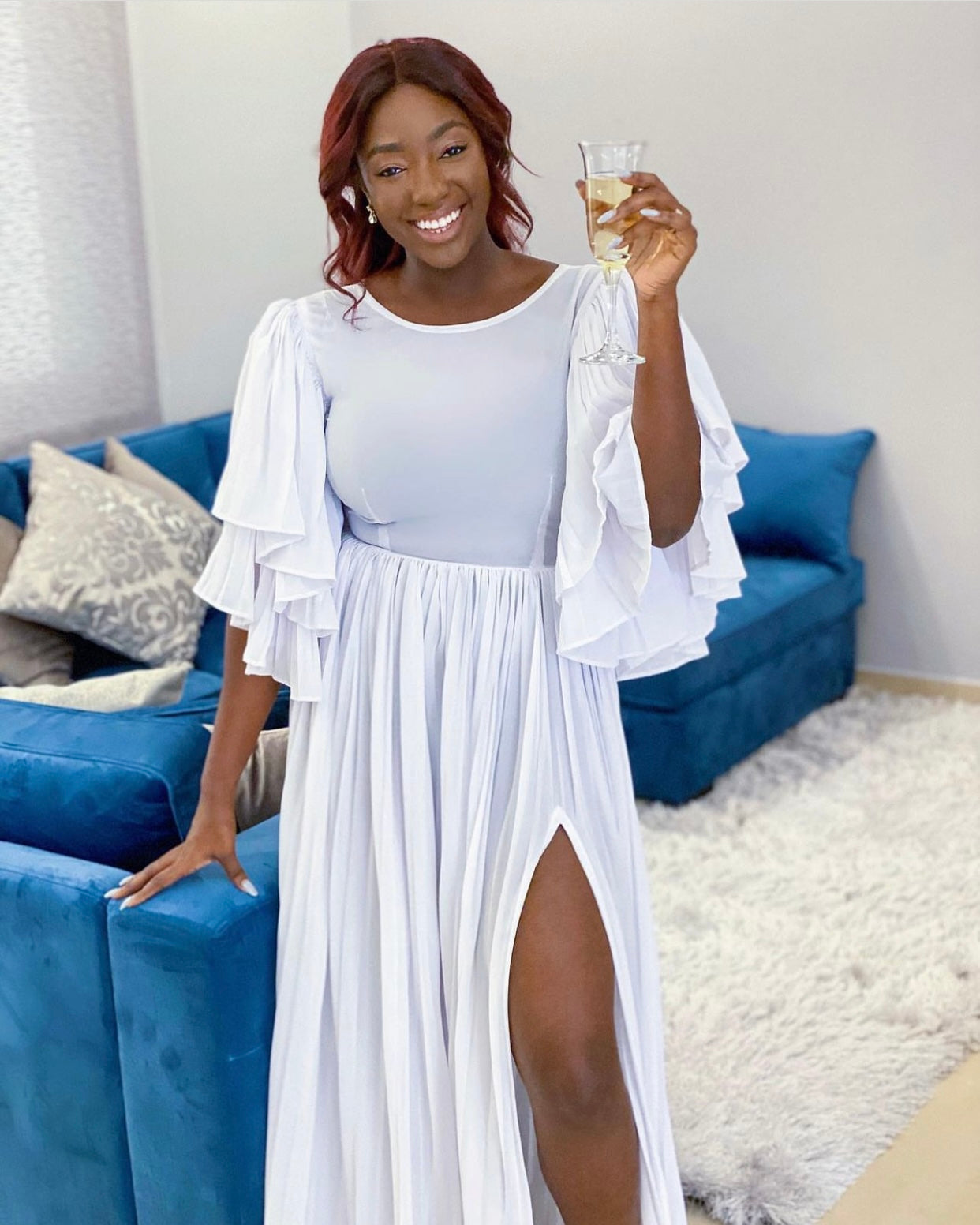 Bello Edu pleated maxi gown