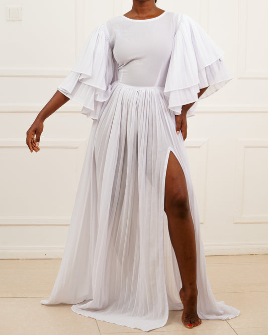 Bello Edu pleated maxi gown