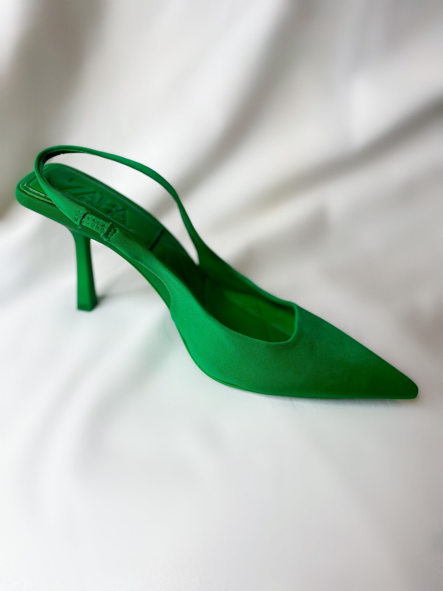 Green Zara sling back pumps - NBW